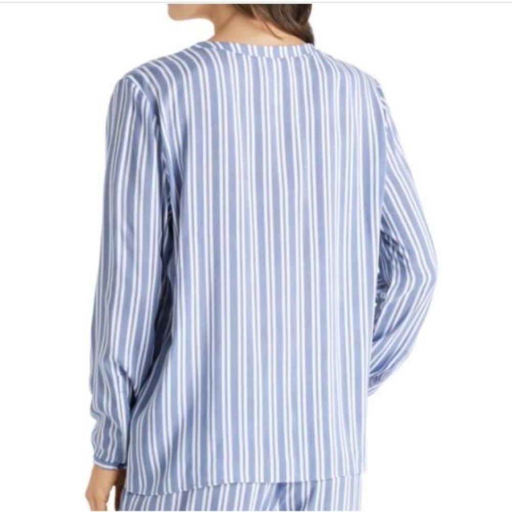 Hanro Sleep & Lounge Woven Viscose Long Sleeve Top - Picture 3 of 3